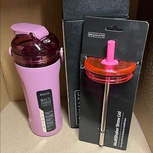 Brumate Pink Multi Shaker Tumbler w Extra Straw